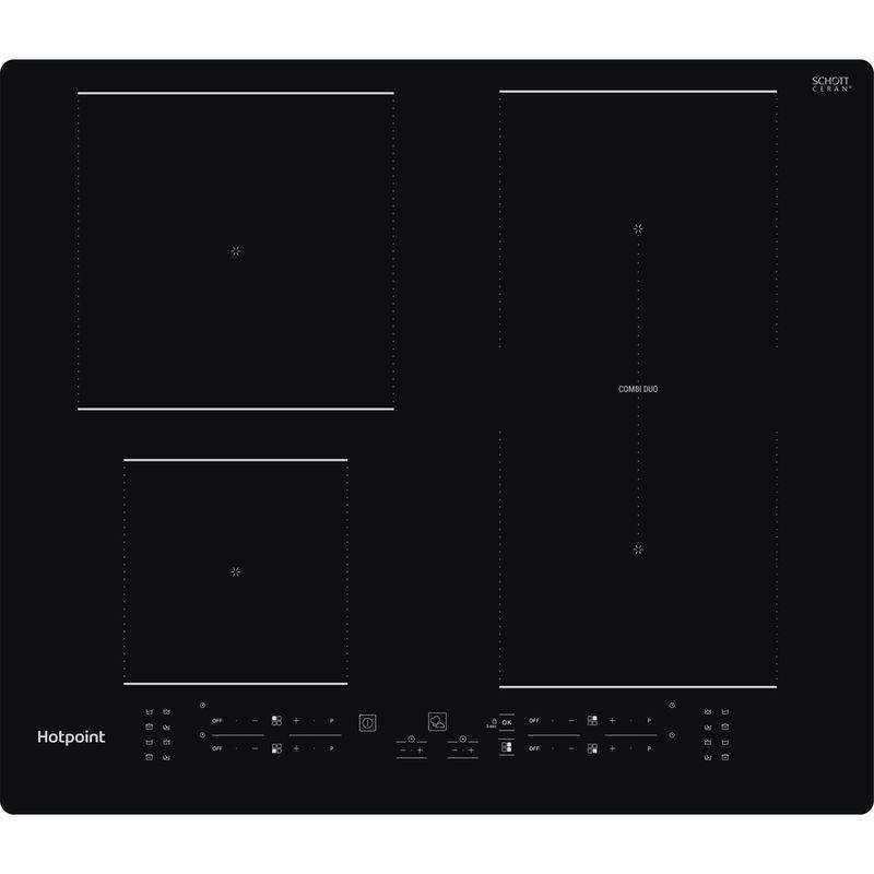 Hotpoint HOB TB 2160B NE Black Induction vitroceramic Frontal