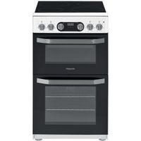 Hotpoint Double Electric Cooker - White - 50cm - A | B Rated - HD5V93CCW/UK