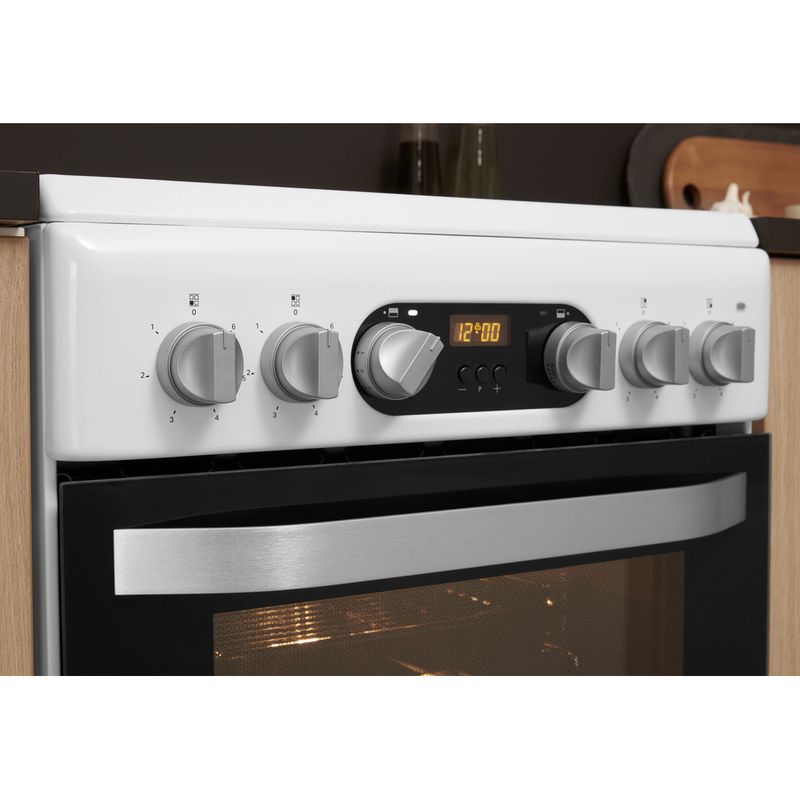 Hotpoint Double Cooker HD5V93CCW/UK White A Vitroceramic Lifestyle control panel