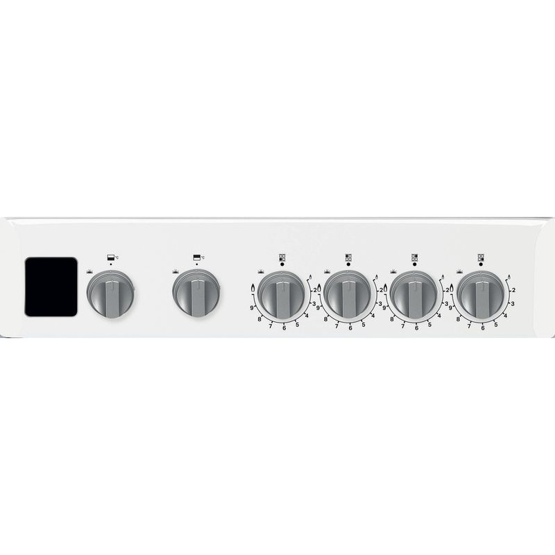 Hotpoint Double Cooker HD5G00CCW/UK White A+ Enamelled Sheetmetal Control panel