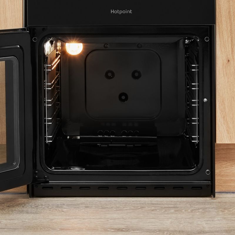 Hotpoint-Double-Cooker-HD5G00CCBK-UK-Black-A--Enamelled-Sheetmetal-Cavity