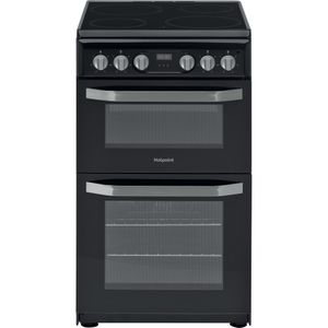 Hotpoint HD5V93CCB/UK Electric Freestanding 50cm Double Cooker - Black