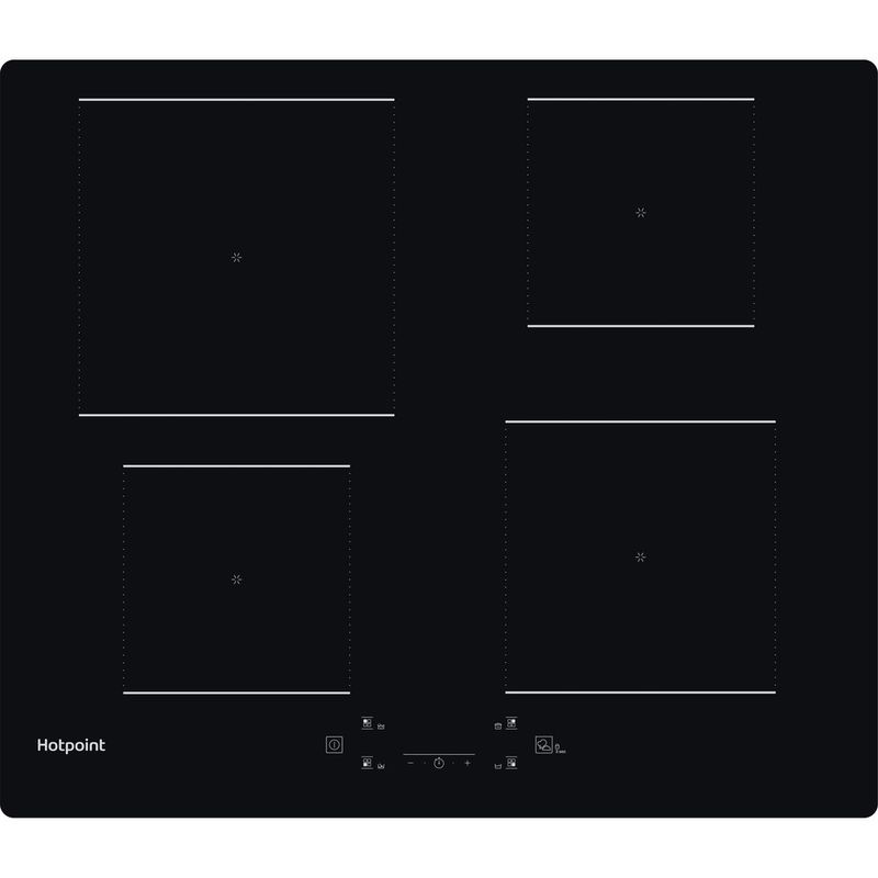 Hotpoint HOB TQ 1460S NE Black Induction vitroceramic Frontal