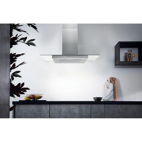 Hotpoint HOOD Built-in UIF 9.3F LB X Inox Island/Ceilling Electronic Lifestyle frontal