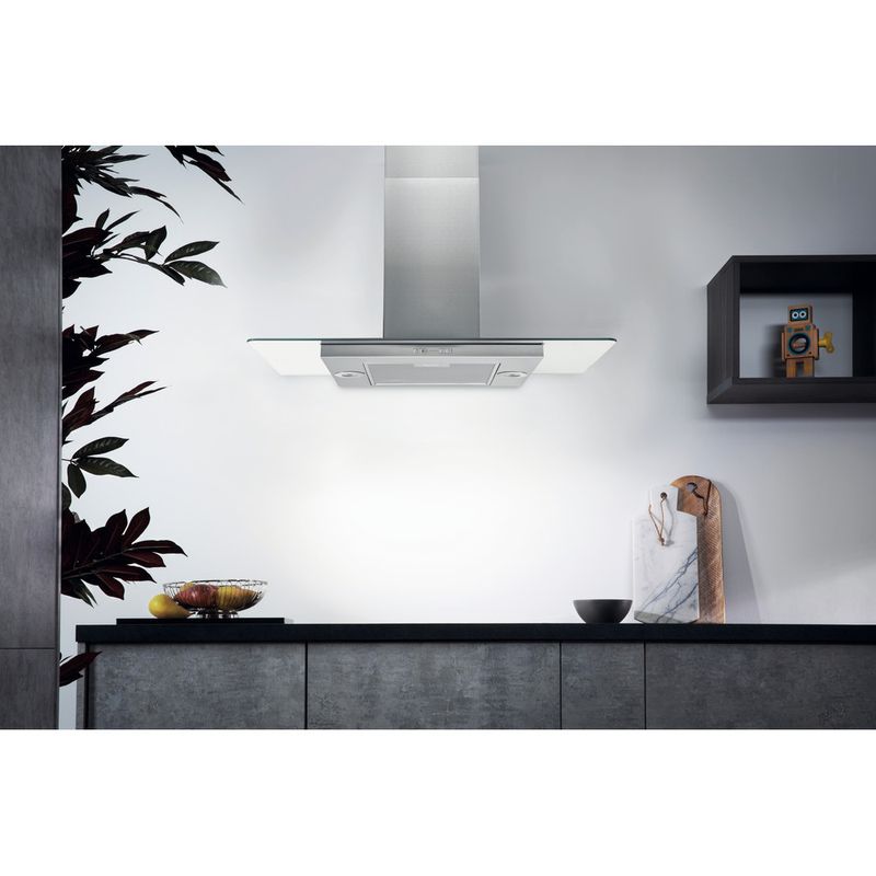 Hotpoint HOOD Built-in UIF 9.3F LB X Inox Island Electronic Lifestyle frontal