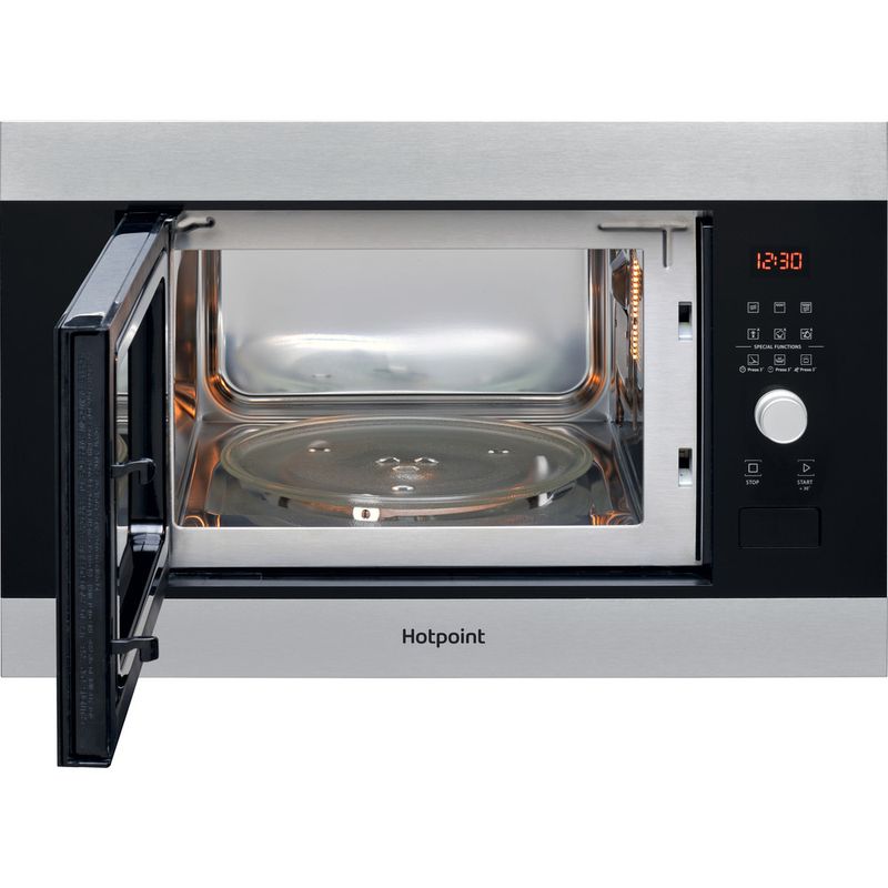 Hotpoint-Microwave-Built-in-MF25G-IX-H-Inox-Electronic-25-MW-Grill-function-900-Frontal-open