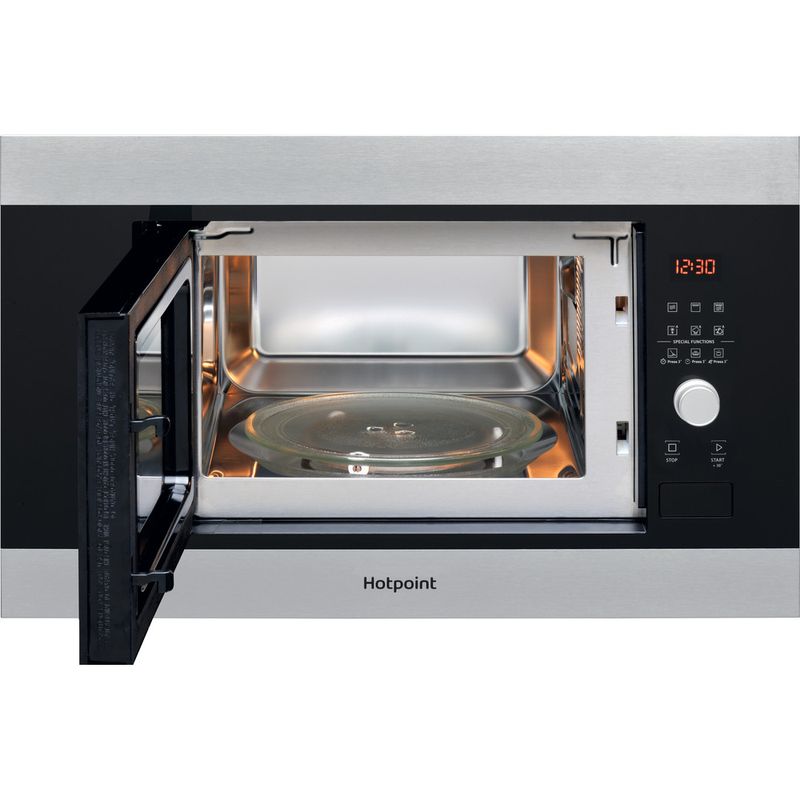 Hotpoint-Microwave-Built-in-MF20G-IX-H-Inox-Electronic-20-MW-Grill-function-800-Frontal-open