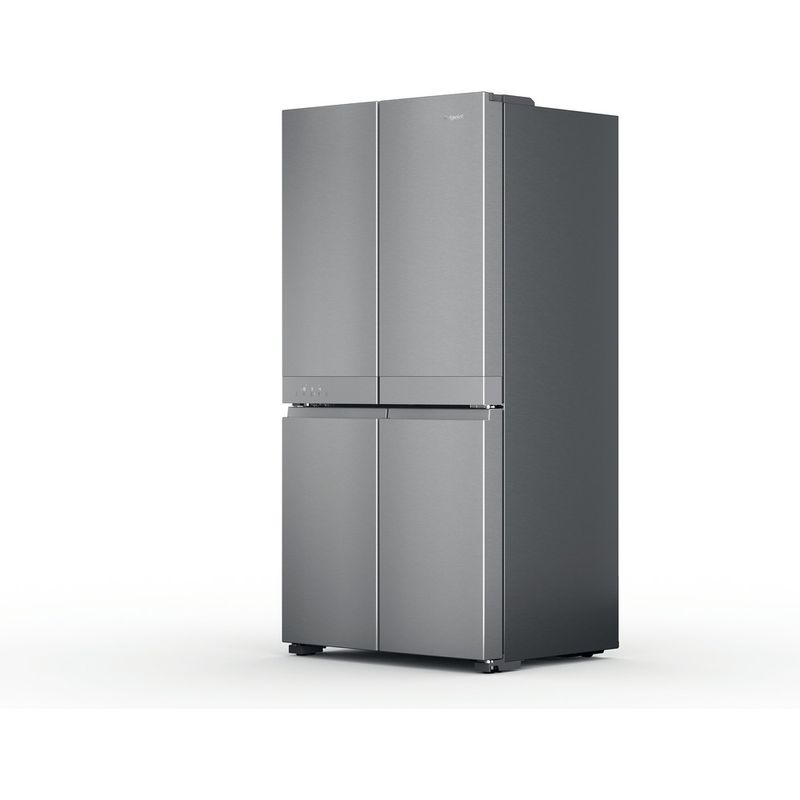 Hotpoint Side-by-Side Freestanding HQ9 M2L UK Inox Look Perspective
