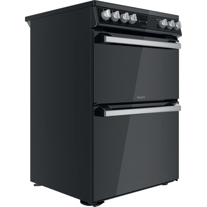 Hotpoint Double Cooker HDT67V9H2CB/UK Black A Perspective