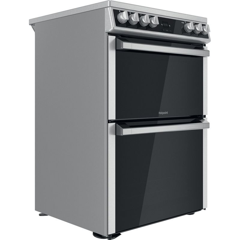 Hotpoint Double Cooker HDT67V9H2CX/UK Inox A Perspective