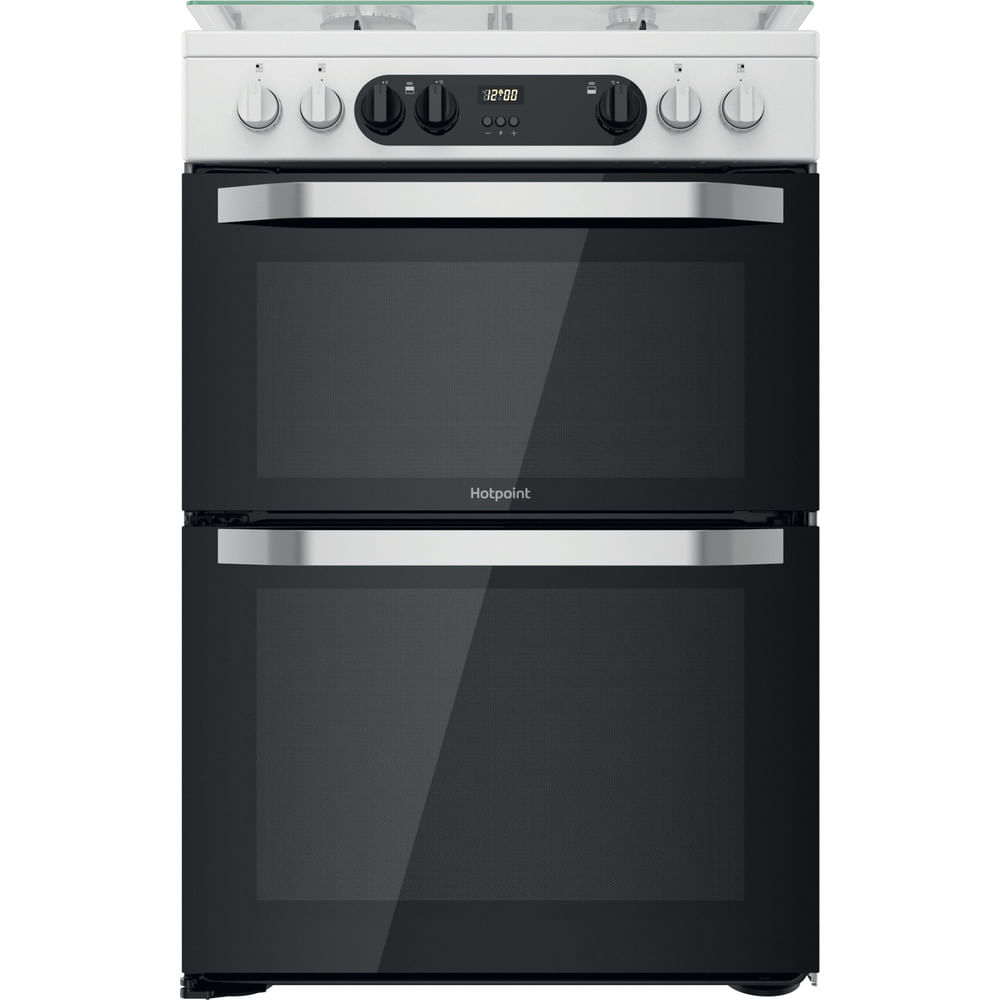 Hotpoint HDM67G9C2CW/UK Double Dual Fuel Cooker - White