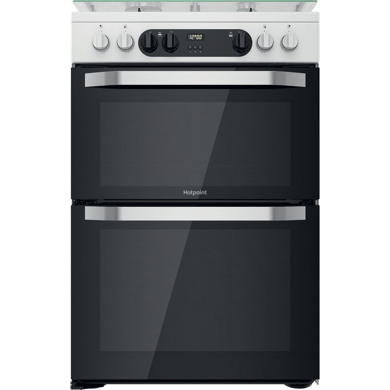 Hotpoint Double Cooker HDM67G9C2CW/UK White A Frontal