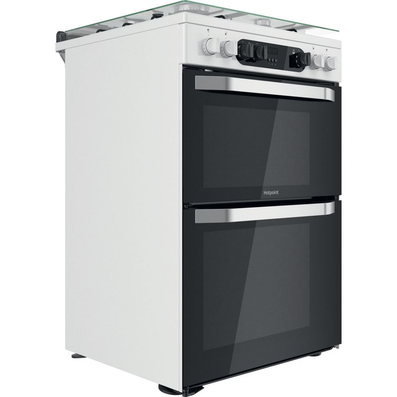 Hotpoint Double Cooker HDM67G9C2CW/UK White A Perspective