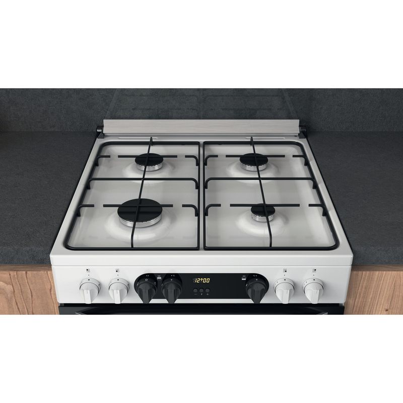 Hotpoint Double Cooker HDM67G9C2CW/UK White A Lifestyle frontal top down