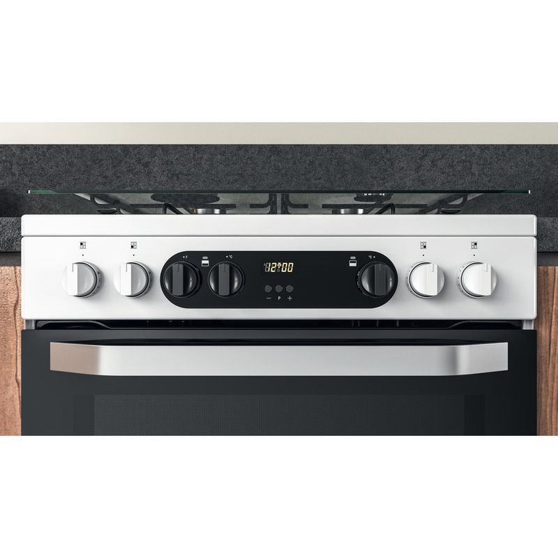 Hotpoint Double Cooker HDM67G9C2CW/UK White A Lifestyle control panel