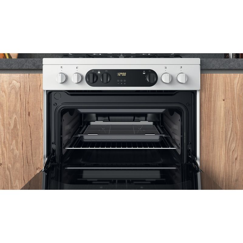 Hotpoint Double Cooker HDM67G9C2CW/UK White A Cavity