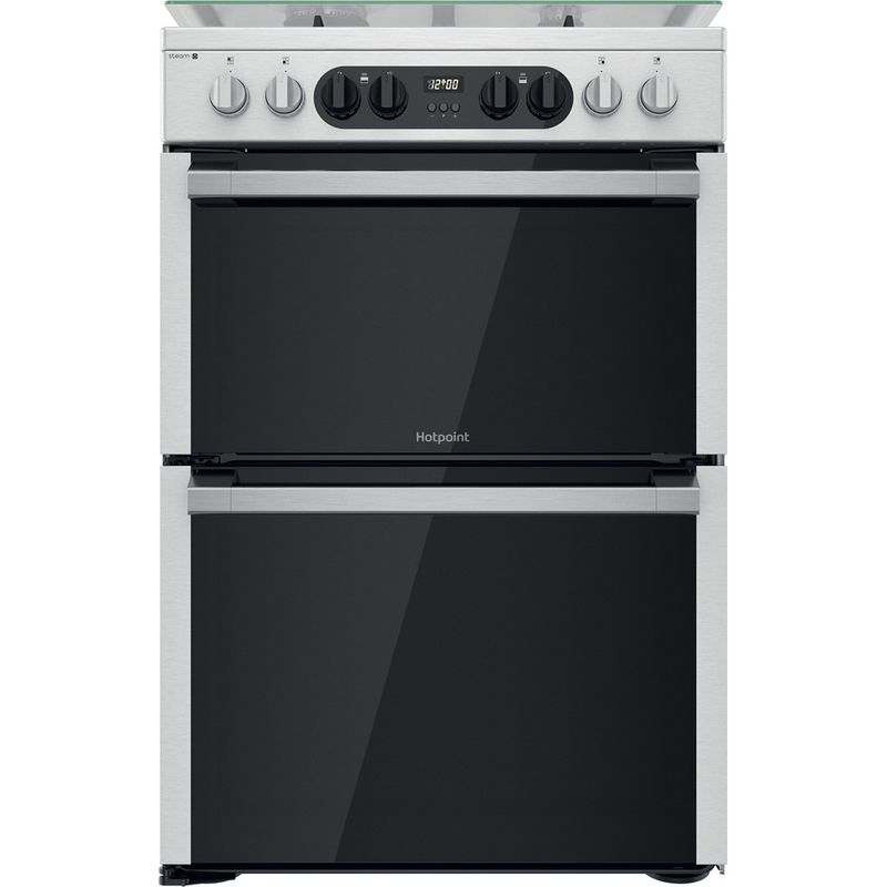 Hotpoint-Double-Cooker-HDM67G8C2CX-UK-Inox-A-Frontal