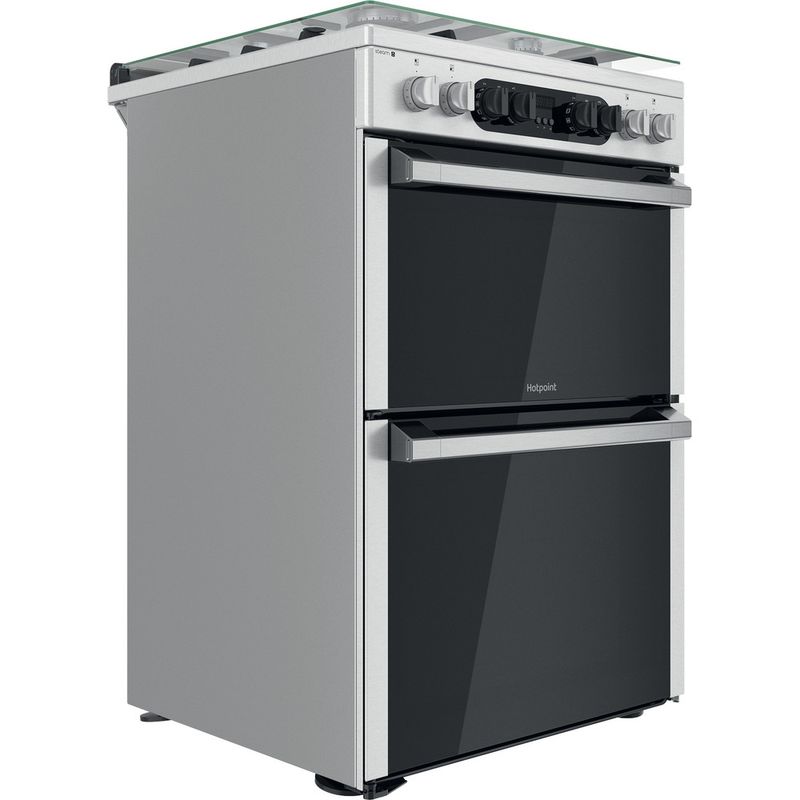 Hotpoint Double Cooker HDM67G8C2CX/UK Inox A Perspective