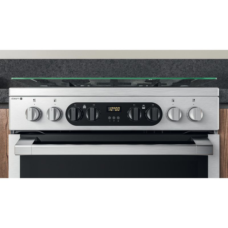 Hotpoint Double Cooker HDM67G8C2CX/UK Inox A Lifestyle control panel