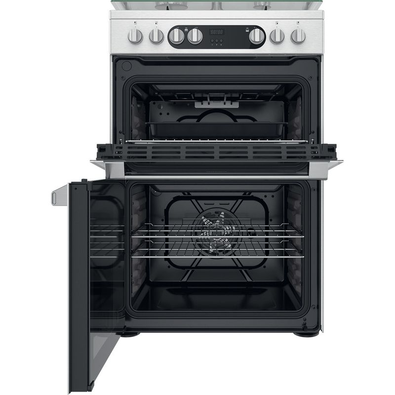 Hotpoint Double Cooker HDM67G9C2CX/U Inox A Frontal open