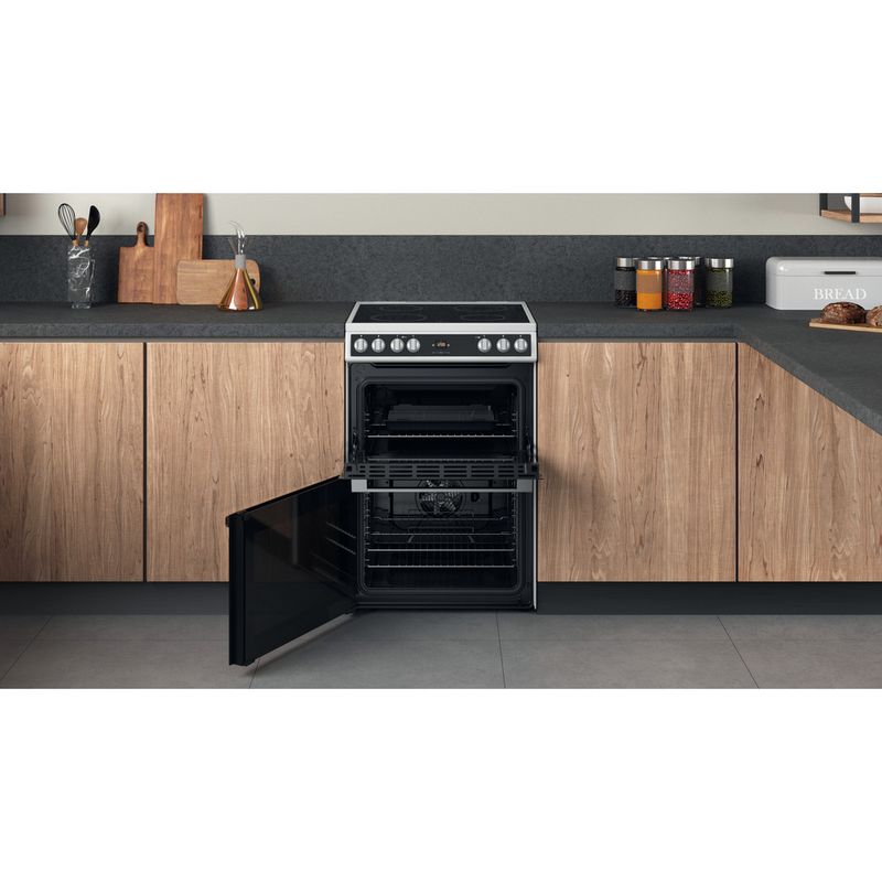 Hotpoint-Double-Cooker-HDT67V9H2CW-UK-White-A-Lifestyle-frontal-open