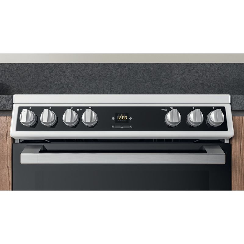 Hotpoint Double Cooker HDT67V9H2CW/UK White A Lifestyle control panel