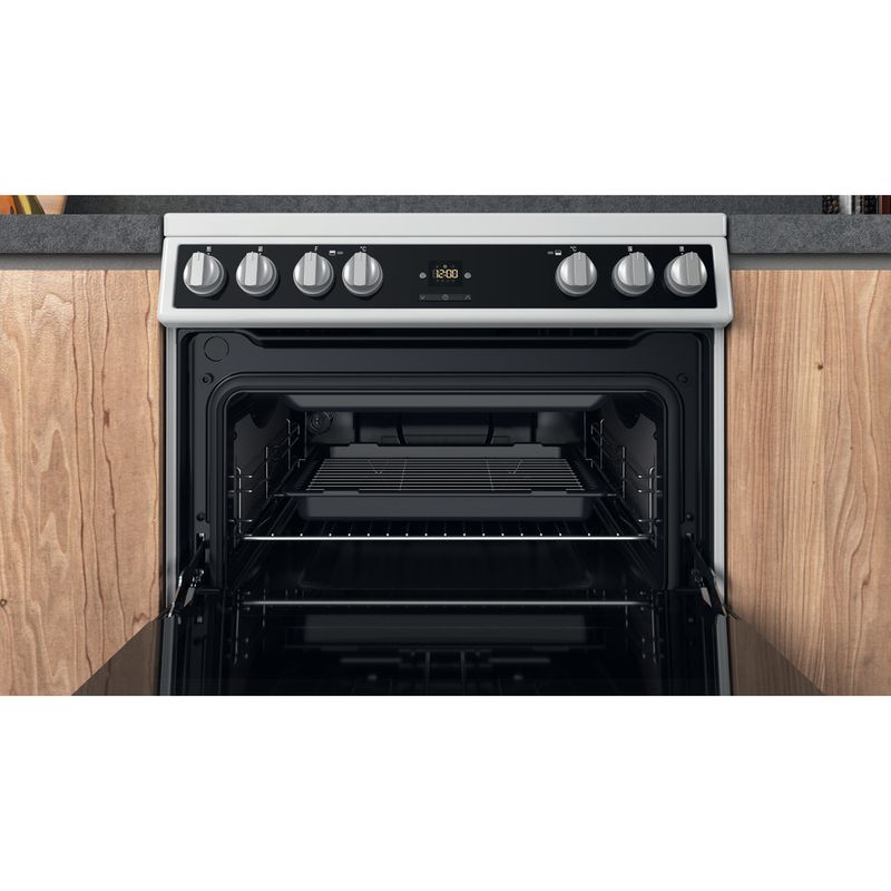Hotpoint Double Cooker HDT67V9H2CW/UK White A Cavity