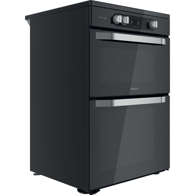 Hotpoint Double Cooker HDM67I9H2CB/U Black A Perspective