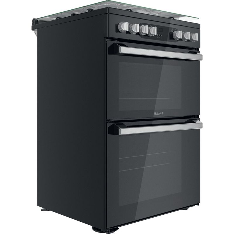 Hotpoint Double Cooker HDM67G9C2CSB/UK Black A Perspective