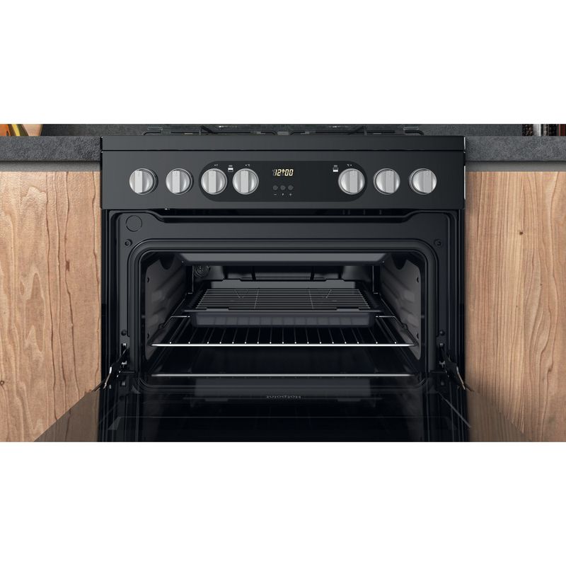 Hotpoint Double Cooker HDM67G9C2CSB/UK Black A Cavity