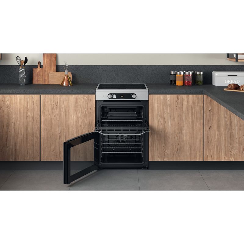 Hotpoint Double Cooker HDM67I9H2CX/UK Inox A Lifestyle frontal open