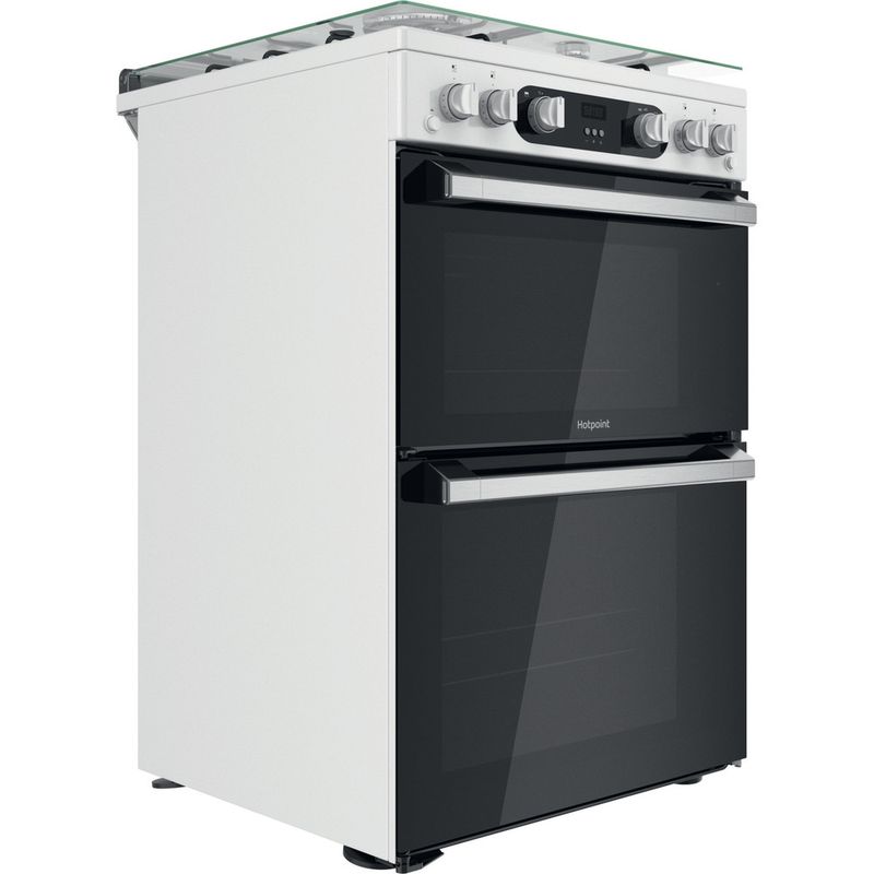 Hotpoint Double Cooker HD67G02CCW/UK White A+ Perspective