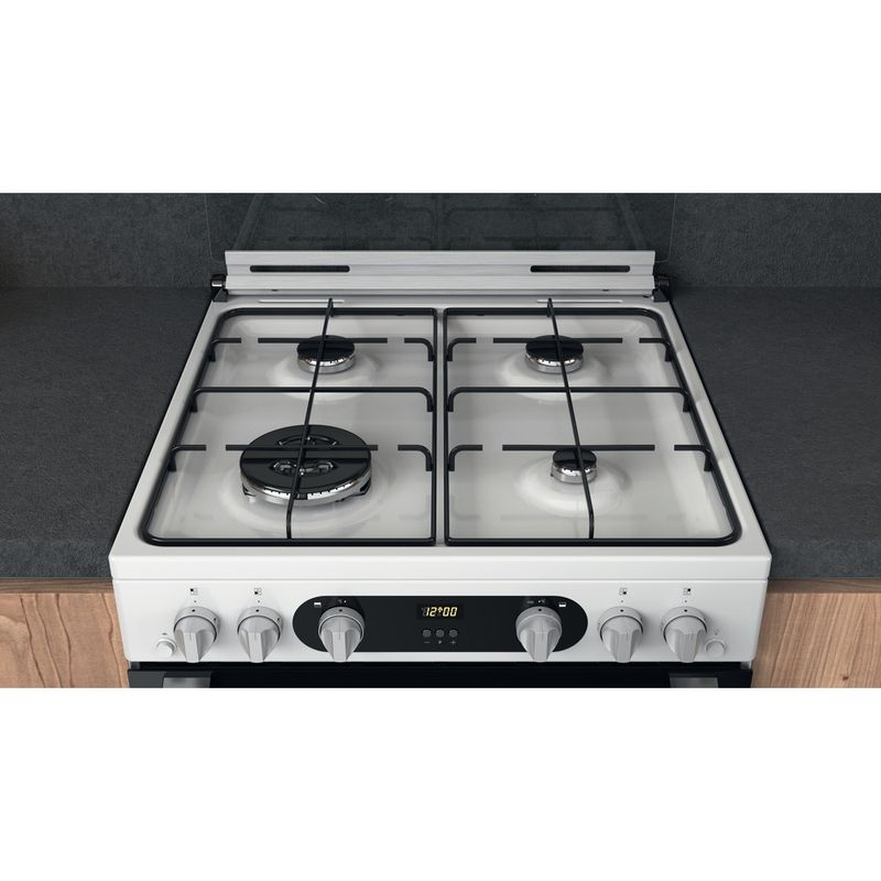 Hotpoint Double Cooker HD67G02CCW/UK White A+ Lifestyle frontal top down