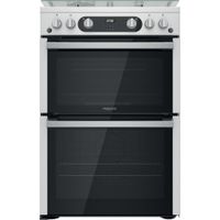 Hotpoint Double Gas Cooker - Stainless Steel - 60cm - A+ | A+ - HDM67G0C2CX/U