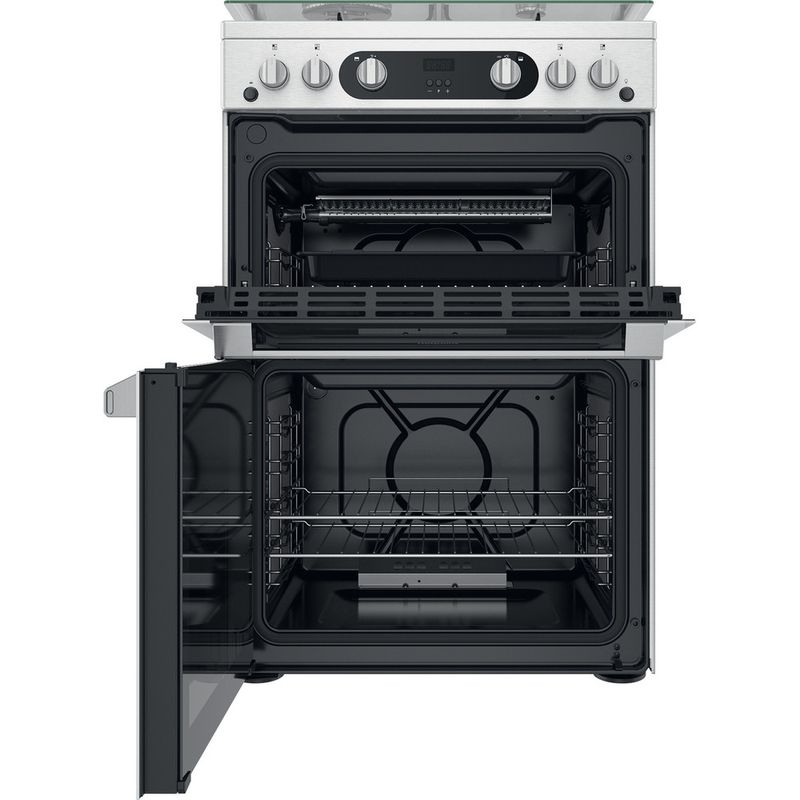 Hotpoint Double Cooker HDM67G0C2CX/U Inox A+ Frontal open