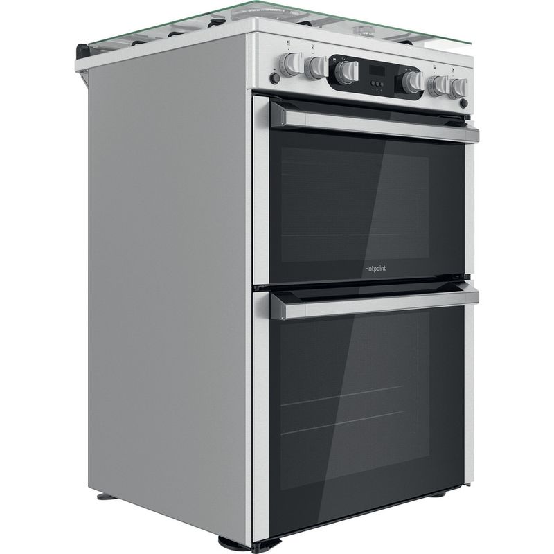 Hotpoint Double Cooker HDM67G0C2CX/U Inox A+ Perspective