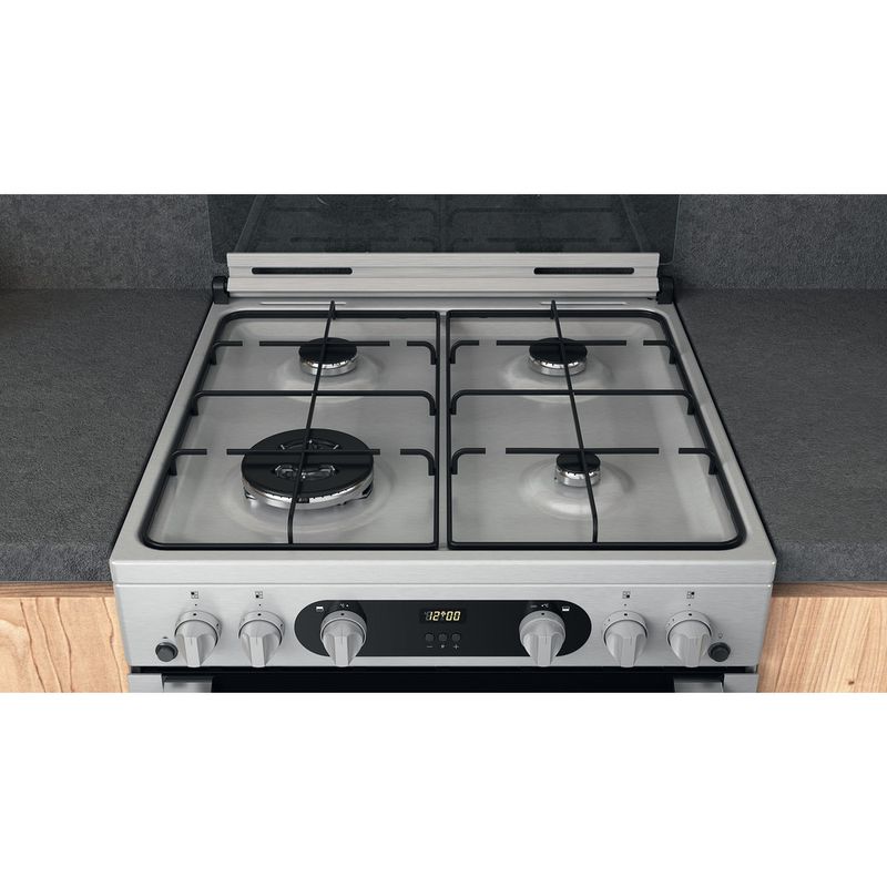 Hotpoint Double Cooker HDM67G0C2CX/U Inox A+ Lifestyle frontal top down