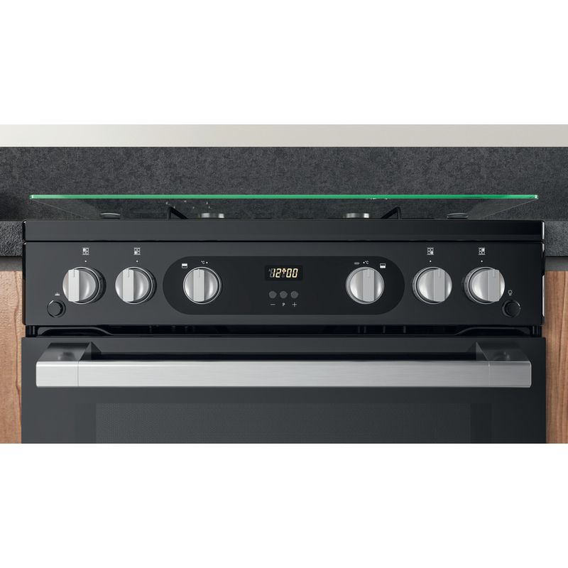 Hotpoint Double Cooker HDM67G0C2CB/UK Black A+ Lifestyle control panel
