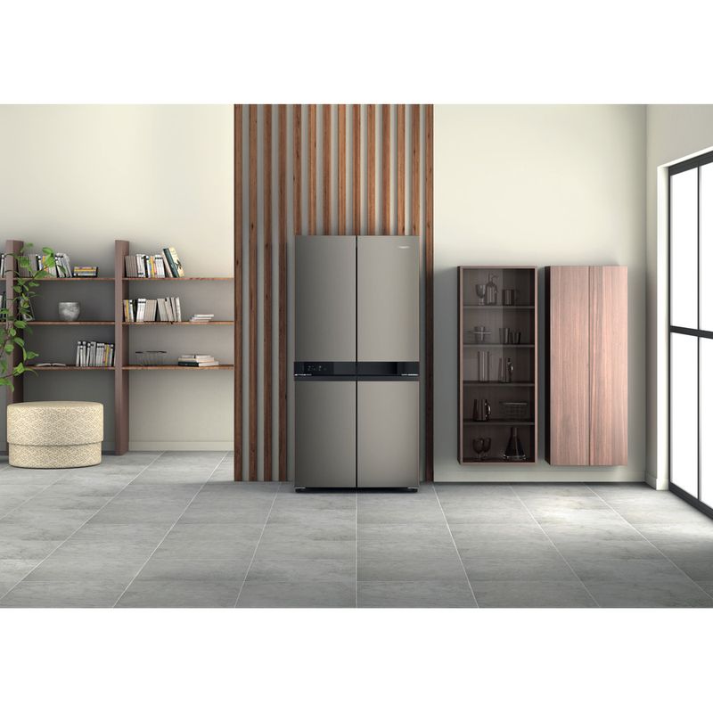 Hotpoint-Side-by-Side-Freestanding-HQ9-U1BL-UK-Black-Inox-Lifestyle-frontal