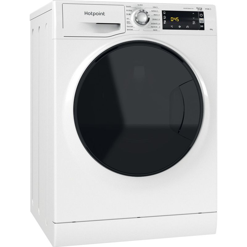 Hotpoint Washing machine Freestanding NLLCD 1044 WD AW UK N White Front loader B Perspective
