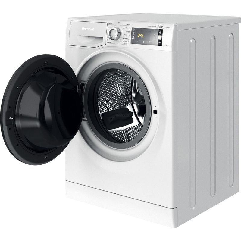 Hotpoint Washing machine Freestanding NLLCD 1044 WD AW UK N White Front loader B Perspective open