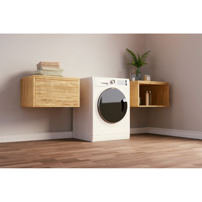 Hotpoint Washing machine Freestanding NLLCD 1044 WD AW UK N White Front loader B Lifestyle perspective