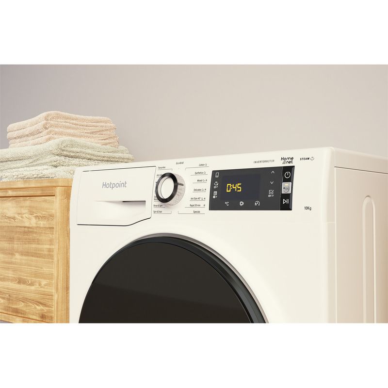 Hotpoint Washing machine Freestanding NLLCD 1044 WD AW UK N White Front loader B Lifestyle control panel