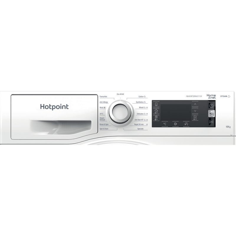 Hotpoint Washing machine Freestanding NLLCD 1044 WD AW UK N White Front loader B Control panel