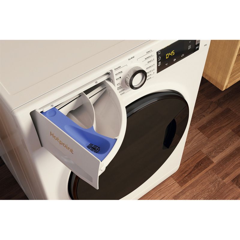Hotpoint Washing machine Freestanding NLLCD 1044 WD AW UK N White Front loader B Drawer