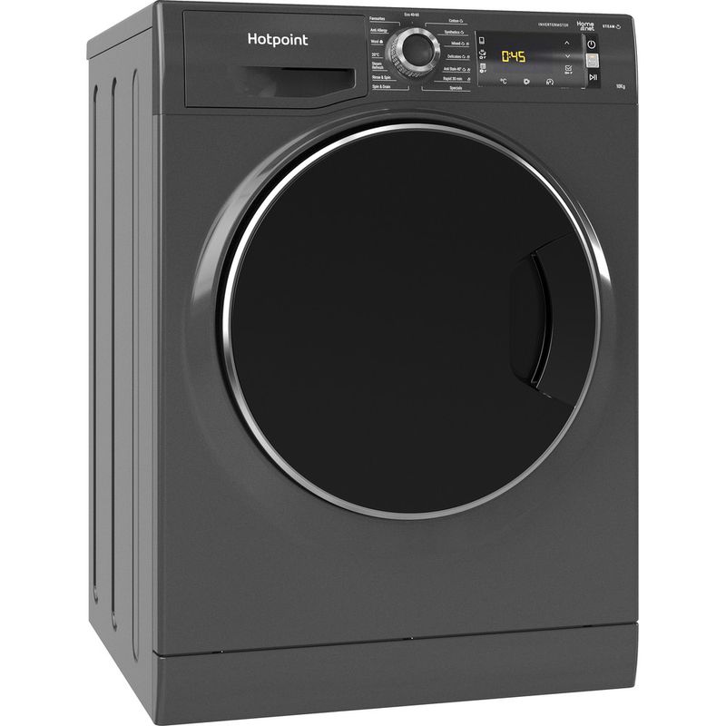 Hotpoint Washing machine Freestanding NLLCD 1064 DGD AW UK N Dark Grey Front loader C Perspective