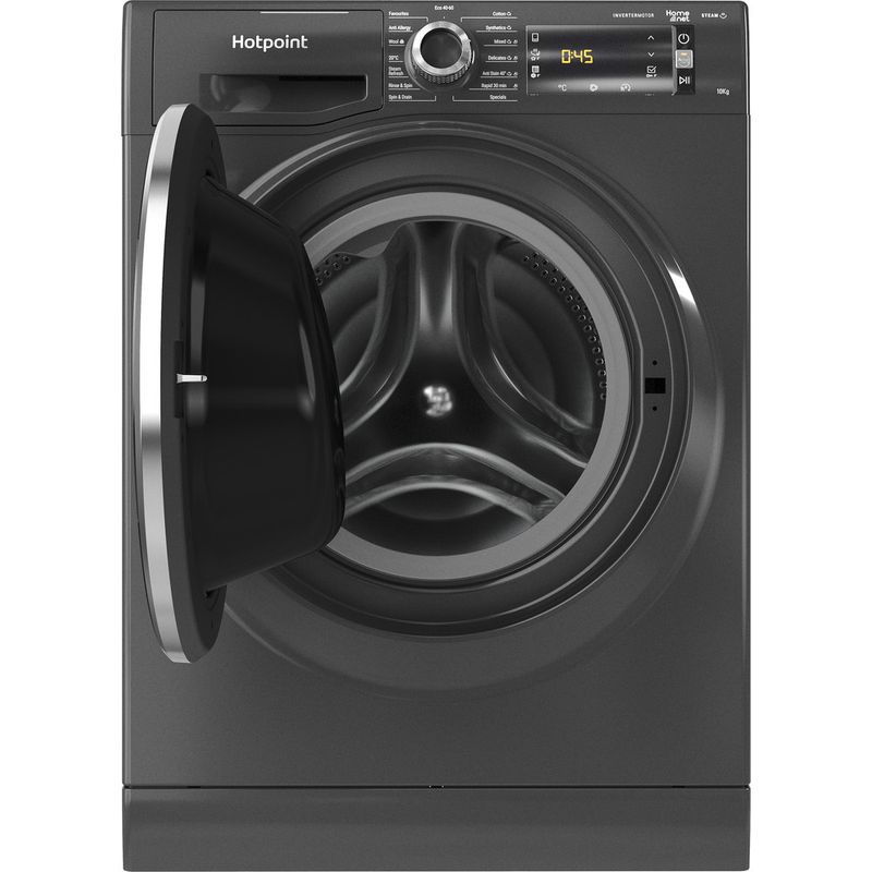 Hotpoint Washing machine Freestanding NLLCD 1064 DGD AW UK N Dark Grey Front loader C Frontal open