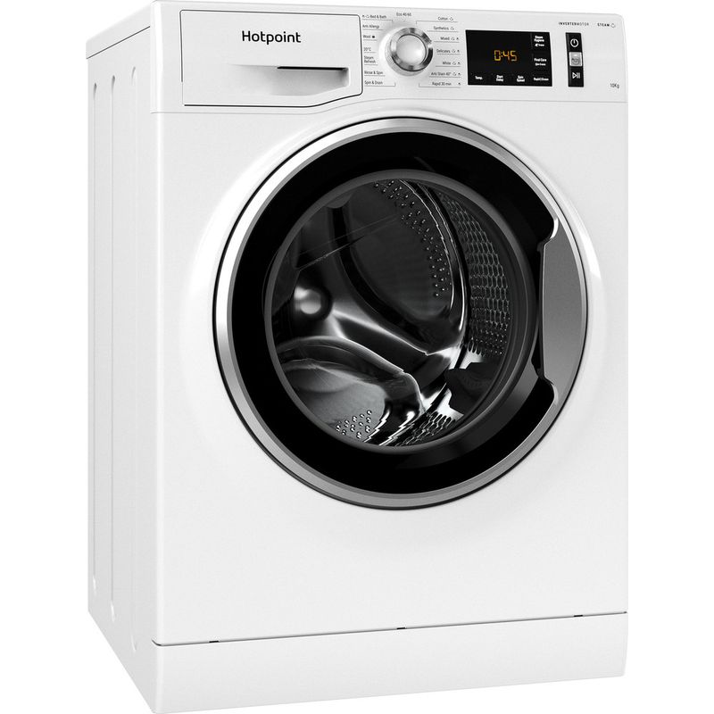 Hotpoint Washing machine Freestanding NM11 1044 WC A UK N White Front loader B Perspective