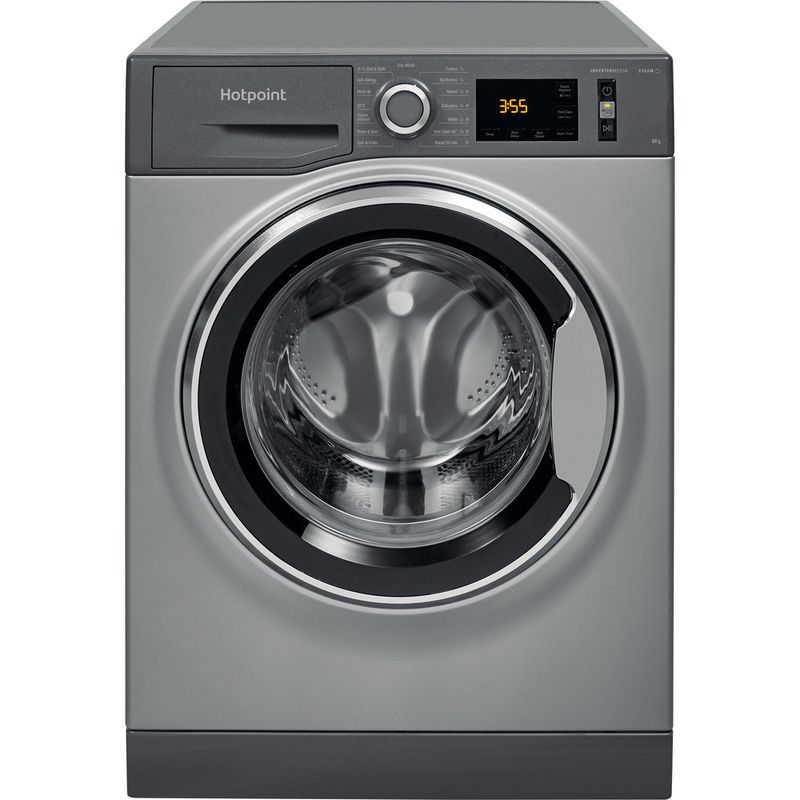 Hotpoint Washing machine Freestanding NM11 844 GC A UK N Graphite Front loader B Frontal
