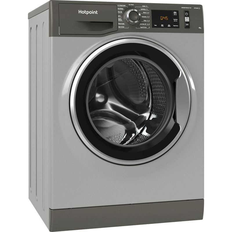 Hotpoint-Washing-machine-Freestanding-NM11-844-GC-A-UK-N-Graphite-Front-loader-B-Perspective